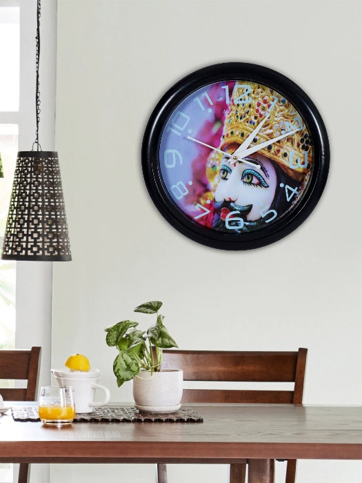 Khatu Shyam Ji Wall Clock's (10x10) Inch