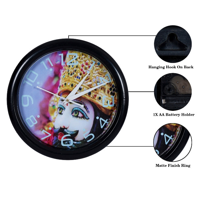 Khatu Shyam Ji Wall Clock's (10x10) Inch