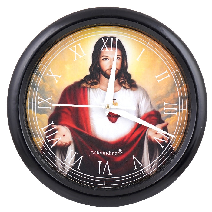 Plastic Wall Clock's Black (10x10) Inch