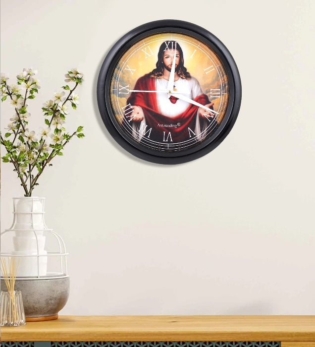 Plastic Wall Clock's Black (10x10) Inch