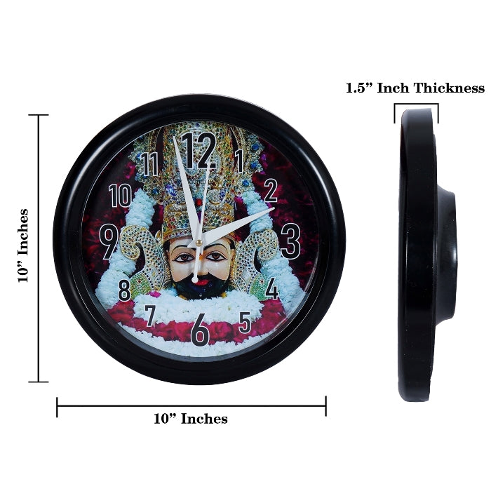 Khatu Shyam Ji Wall Clock's (10x10) Inch