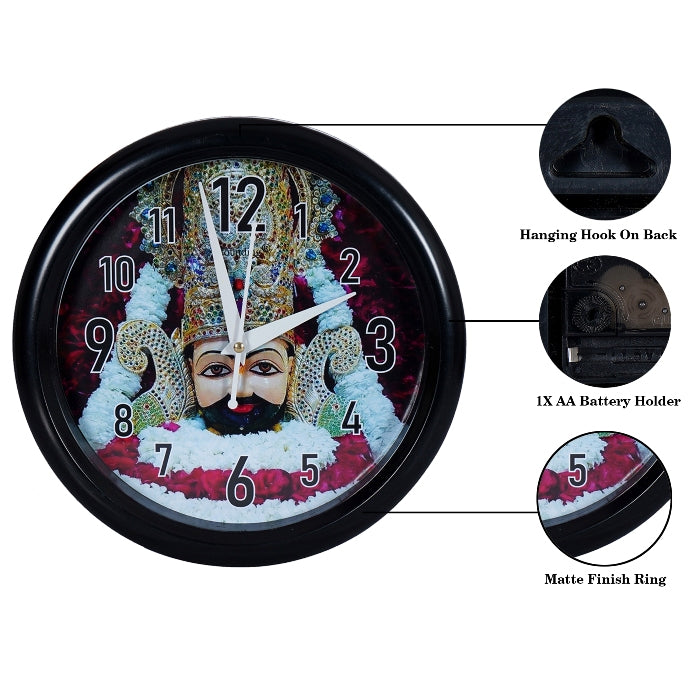 Khatu Shyam Ji Wall Clock's (10x10) Inch