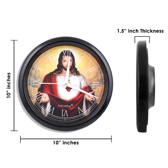 Plastic Wall Clock's Black (10x10) Inch