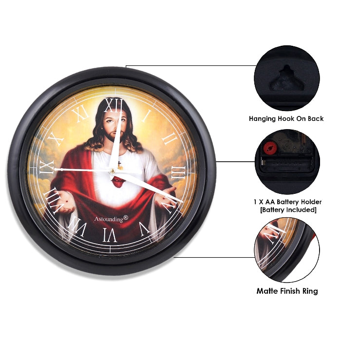 Plastic Wall Clock's Black (10x10) Inch