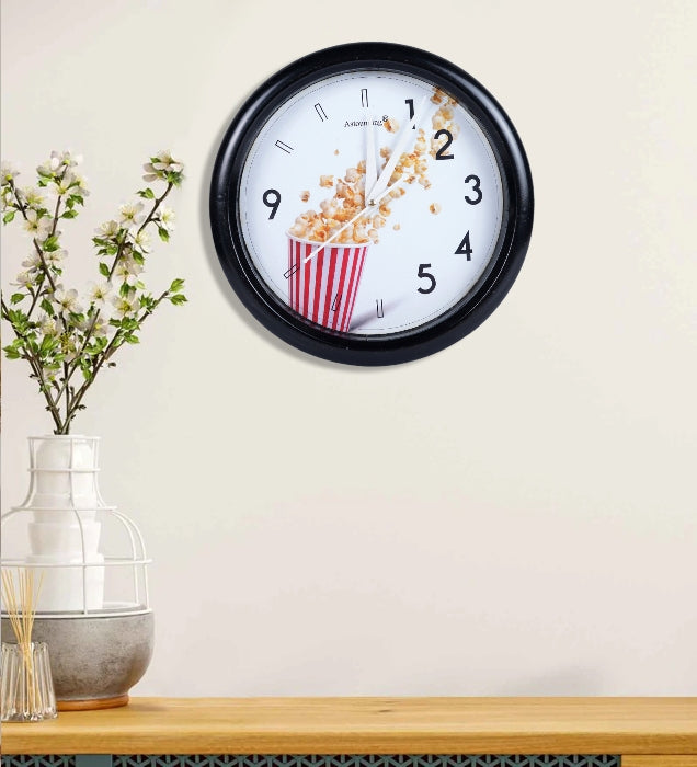Black Plastic Wall Clock's (10x10) Inch