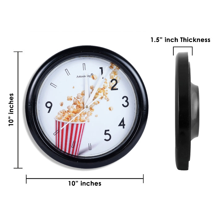 Black Plastic Wall Clock's (10x10) Inch
