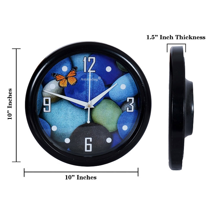 Plastic Black Wall Clock's (10x10) Inch