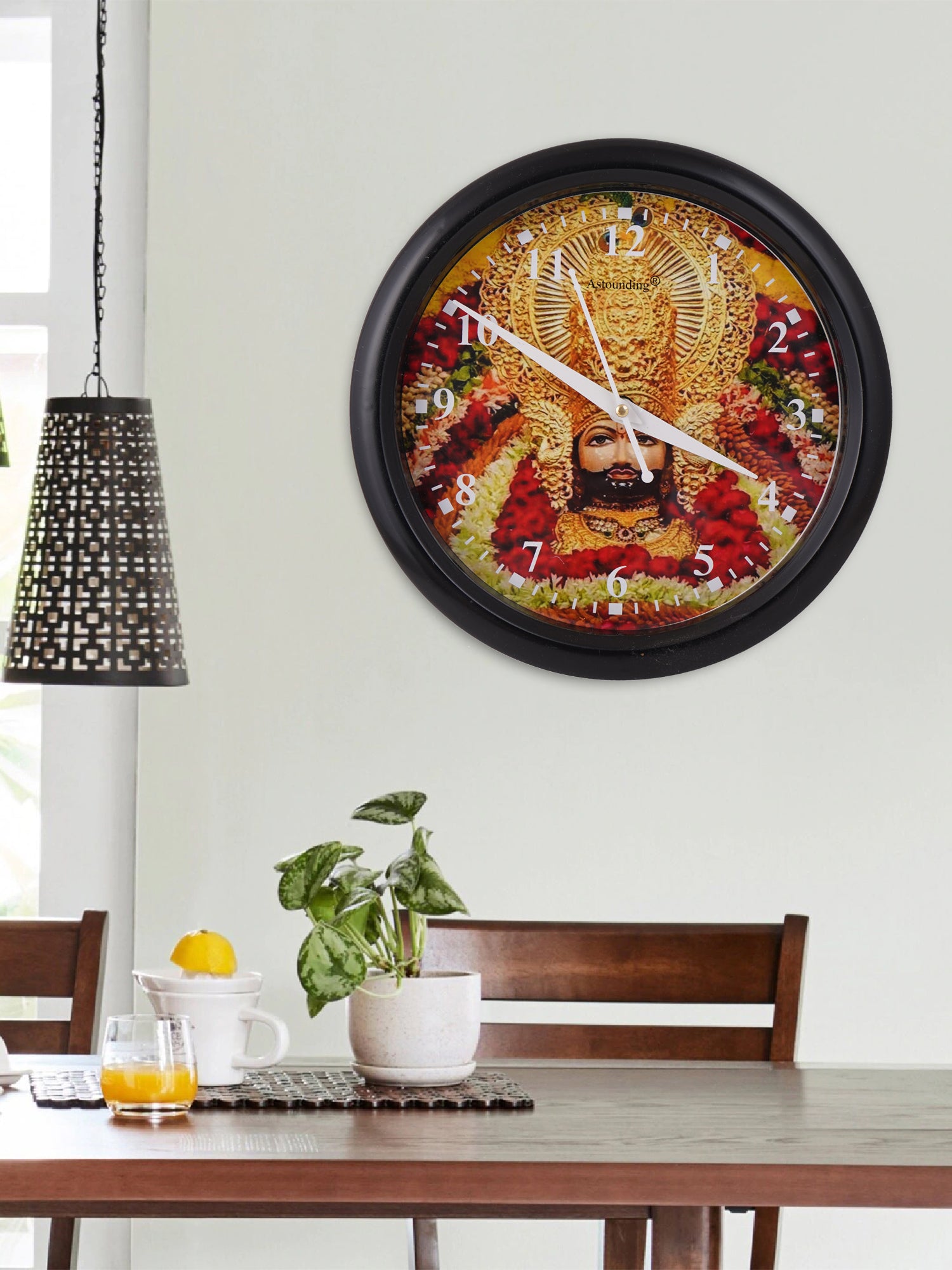 Khatu Shyam Ji Wall Clock's (10x10) Inch