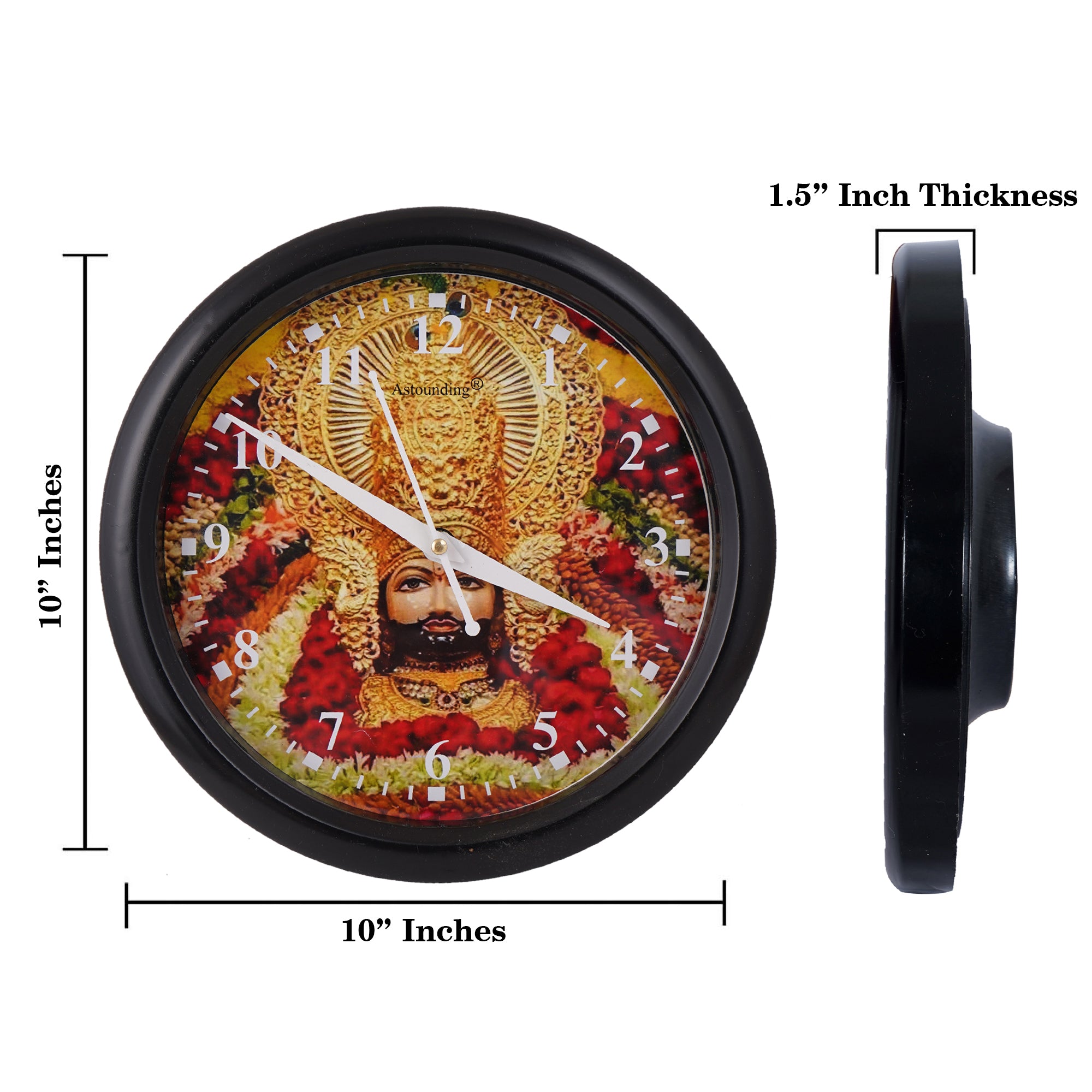 Khatu Shyam Ji Wall Clock's (10x10) Inch