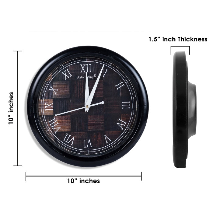 Plastic Black Wall Clock's (10x10) Inch