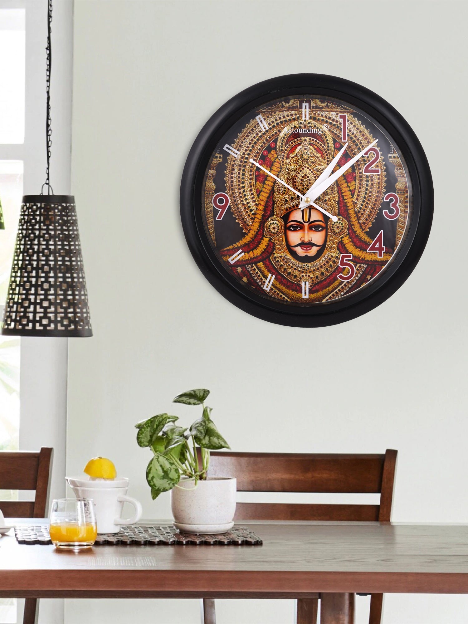 Khatu Shyam Ji Wall Clock's (10x10) Inch