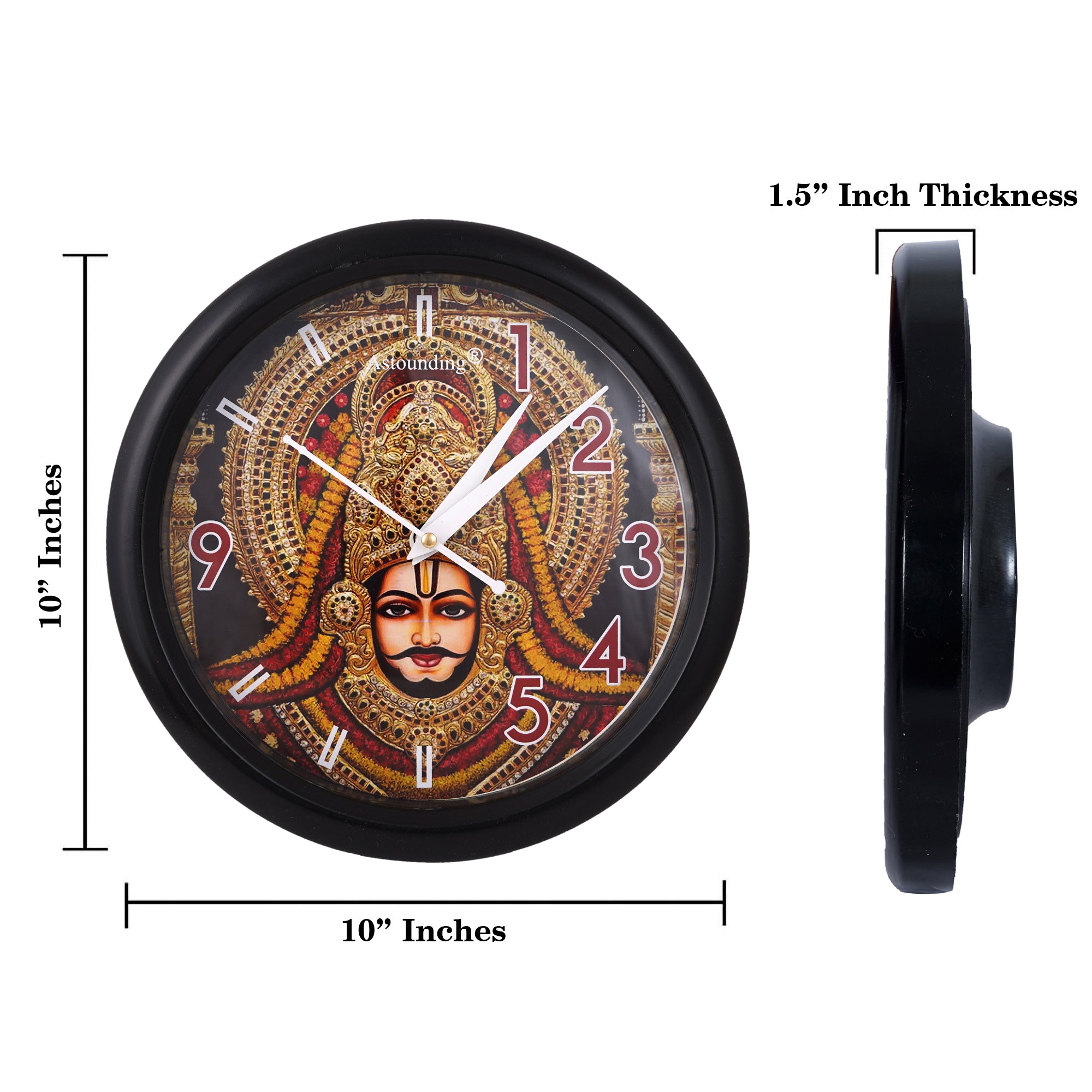 Khatu Shyam Ji Wall Clock's (10x10) Inch