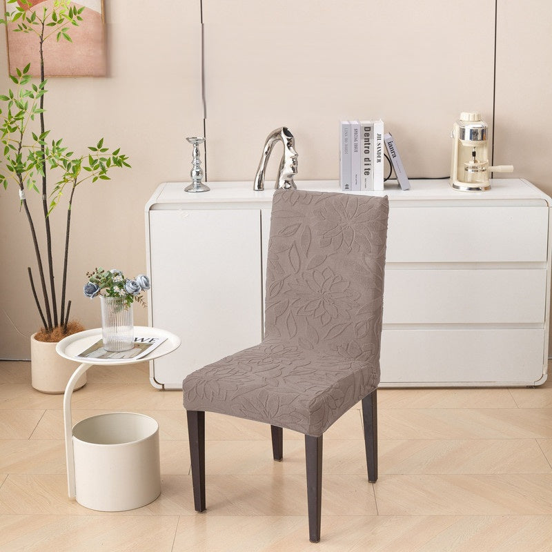 Knitted Stretch Dining Chair Covers 220 GSM Set | Washable Elastic Chair Slipcovers | Soft Anti-Slip Chair Protectors | Dustproof Furniture Covers for Dining Room, Kitchen and Events