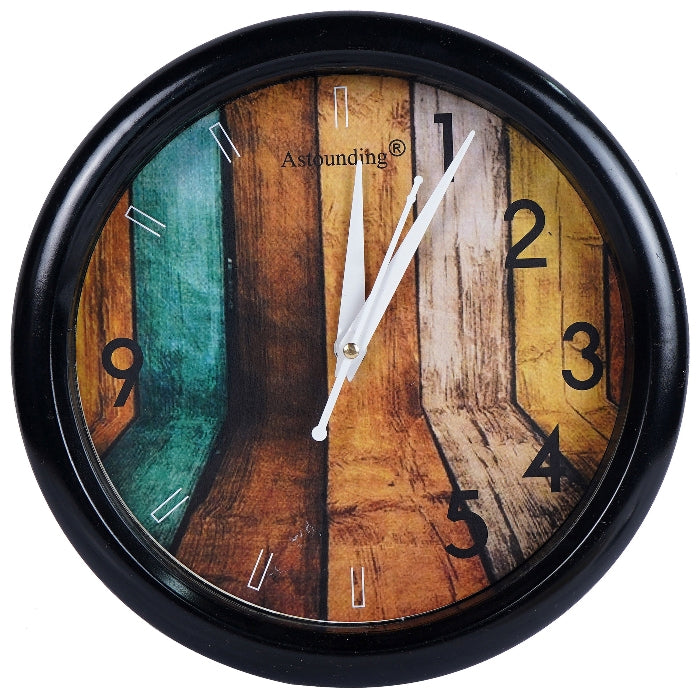 Black Plastic Wall Clock's (10x10) Inch