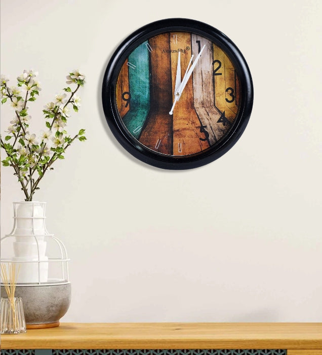 Black Plastic Wall Clock's (10x10) Inch