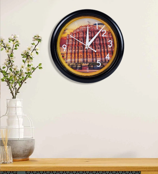 Plastic Black Wall Clock's (10x10) Inch