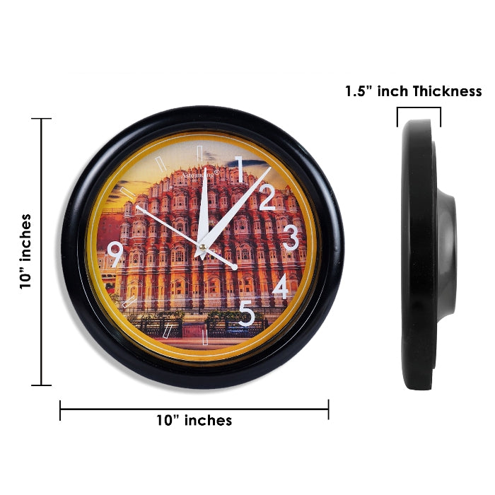 Plastic Black Wall Clock's (10x10) Inch