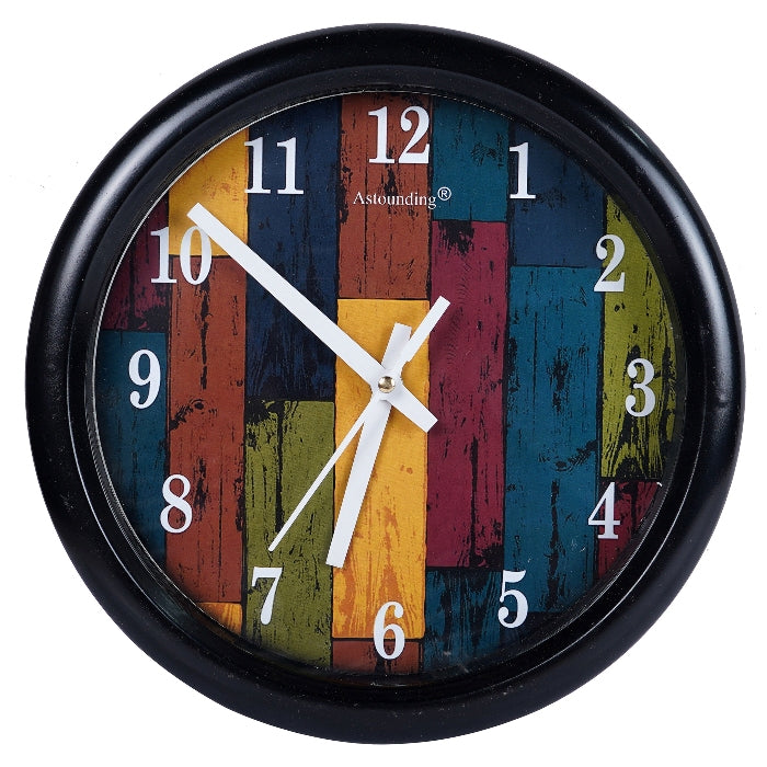 Plastic Black Wall Clock's (10x10) Inch