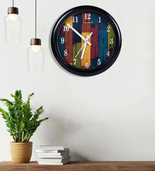 Plastic Black Wall Clock's (10x10) Inch
