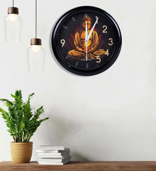 Buddha Ji Plastic Wall Clock's (10x10) Inch
