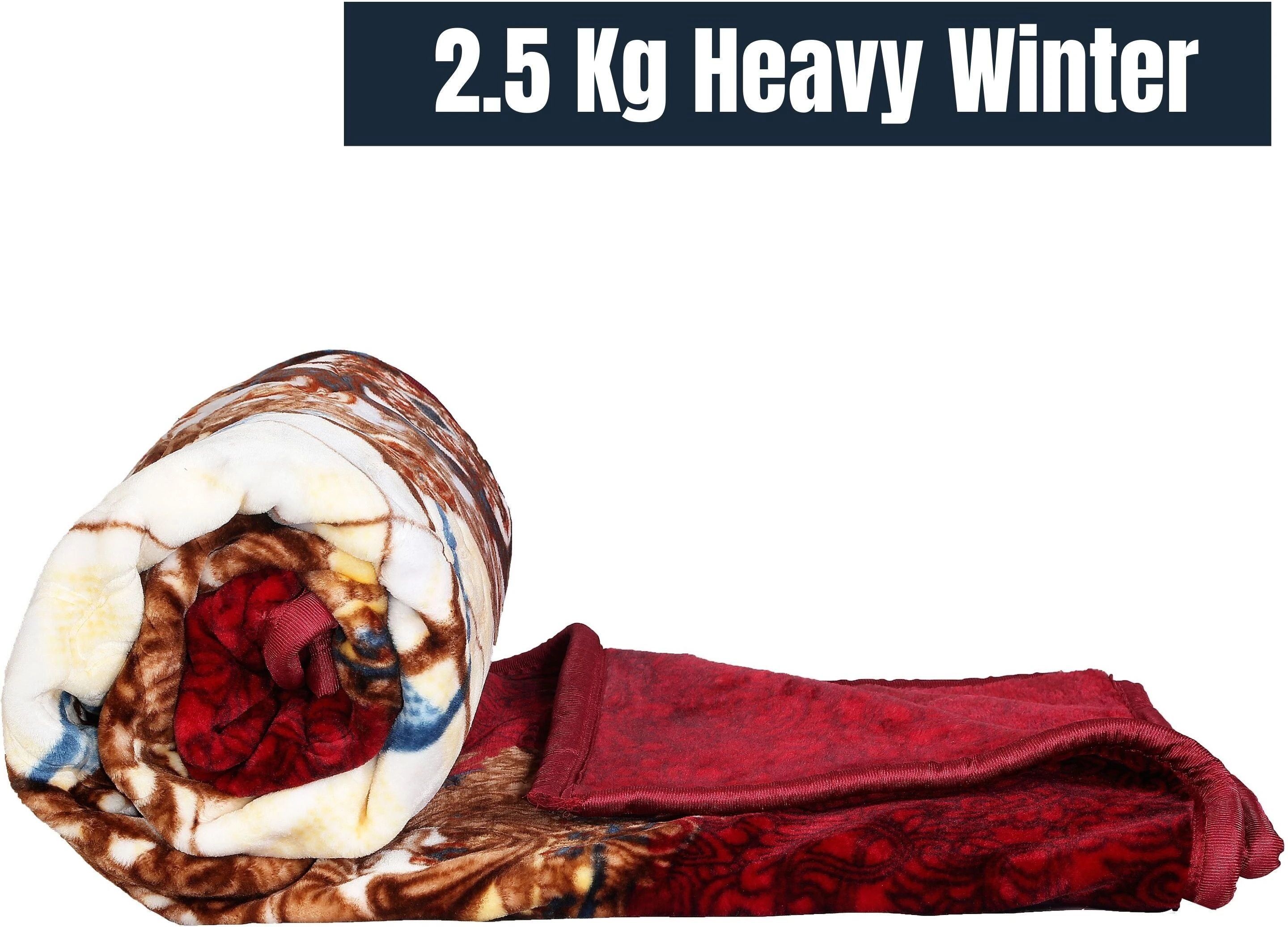 2.5-kg-Premium-Maroon Heavy Blanket