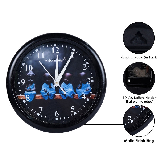 Buddha Ji Plastic Wall Clock's (10x10) Inch