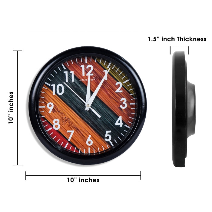 Plastic Black Wall Clock's (10x10) Inch