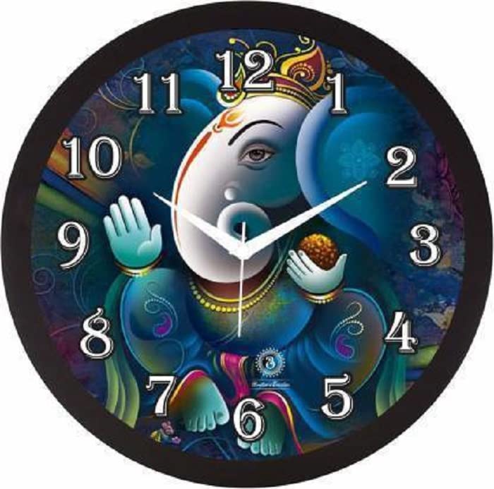 Ganesh Ji 10x10 Inch Plastic Wall Clock's