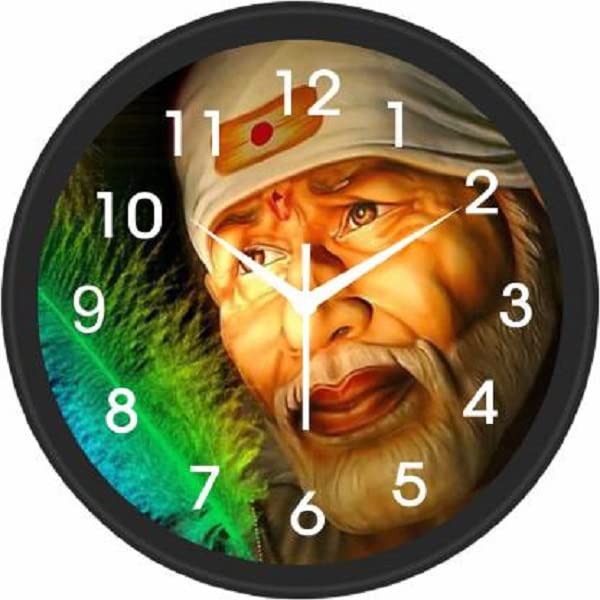 Sai Baba Plastic Wall Clock's (10x10) Inch