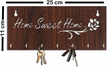 Home Sweet Home Wooden Key Holder