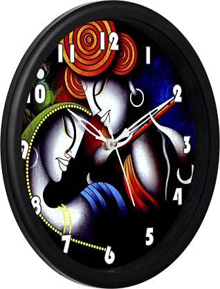 Radha Krishan Ji 10x10 Inch Plastic Wall Clock's
