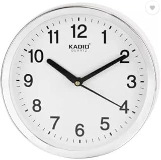 cm X 20 cm Wall Clock (White, with Glass, Standard) Wall Clock