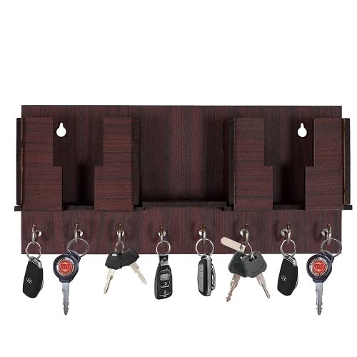 Two Mobile Charging Box Wooden Key Holder