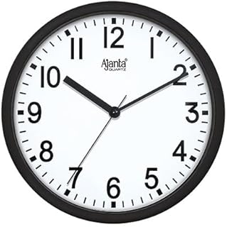 Movement Plastic Wall Clock (Black) - Analog, 22 Cm Wall Clock