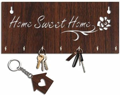 Home Sweet Home Wooden Key Holder