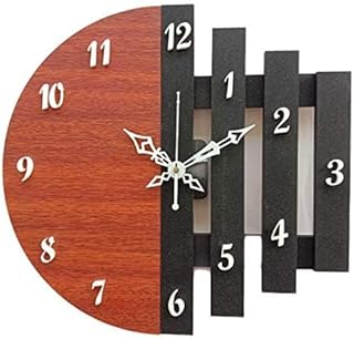 Analog Wall Clock for Home & Office Dcor (Brown & Black, 30.5 x 30.5 cm, Round) Wall Clock