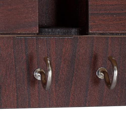 Two Mobile Charging Box Wooden Key Holder