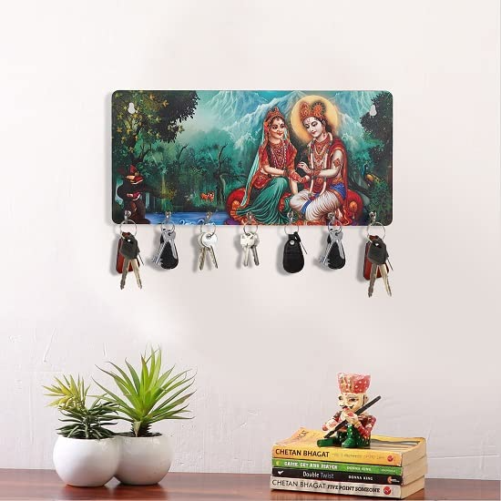 Radha Krishan Ji Wooden Key Holder