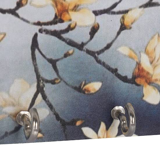 Peacock Print Wooden key Holder