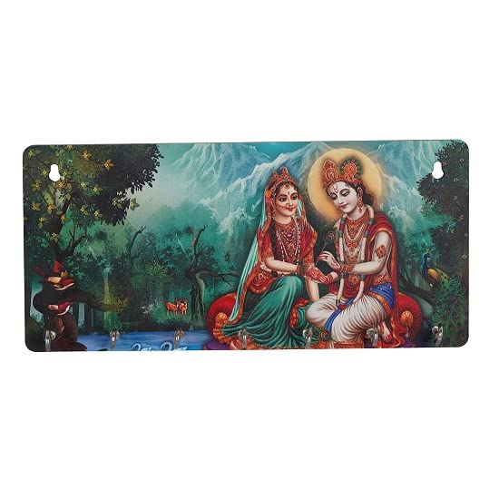 Radha Krishan Ji Wooden Key Holder