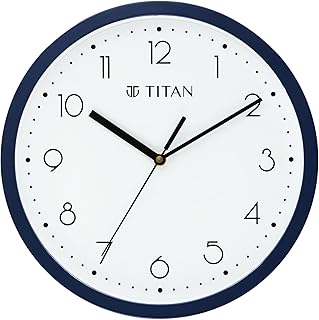 with Silent Sweep Technology - Blue Analog Clock Wall Clock