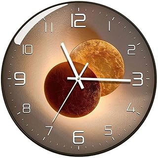 12" Silent Quartz Decorative Wall Clock Non-Ticking Classic Digital Clock Battery Operated Round Easy to Read Handheld Complete Home/Kitchen/Bedroom(419). Wall Clock