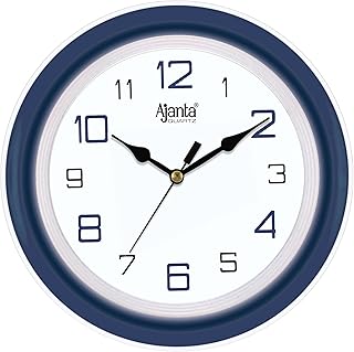 Glass Abstract Blue Analog Office Clock (210x42x211 Mm) Wall Clock