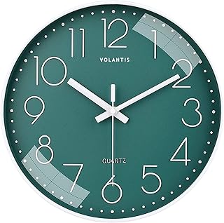 Silent Stylish Analog Wall Clock for Home, Living Room, Bedroom, Office, and Kitchen (Teal), 3.81 cm Wall Clock