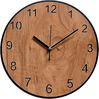 for Living Room & Office – Classic Round Analog Ticking Decorative Clock 30.5CM Wall Clock