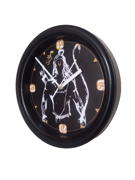 Shree Ram Ji Plastic Wall Clock's (10x10) Inch