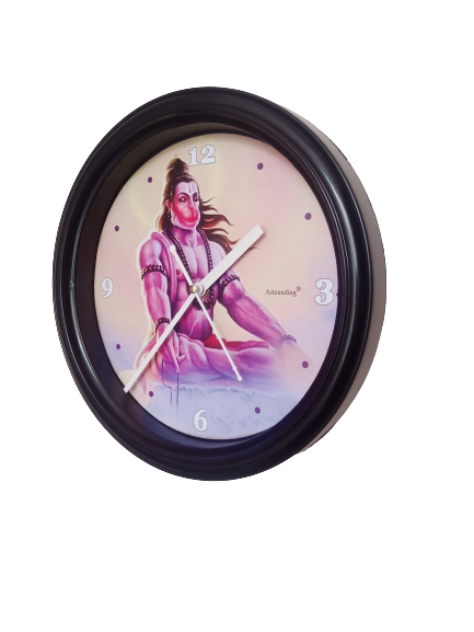 Hanuman Ji Plastic Wall Clock's (10x10) Inch