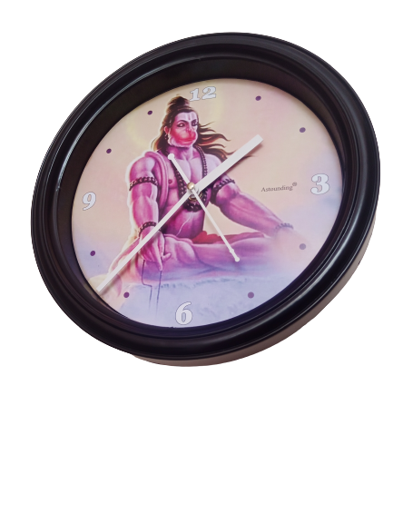 Hanuman Ji Plastic Wall Clock's (10x10) Inch