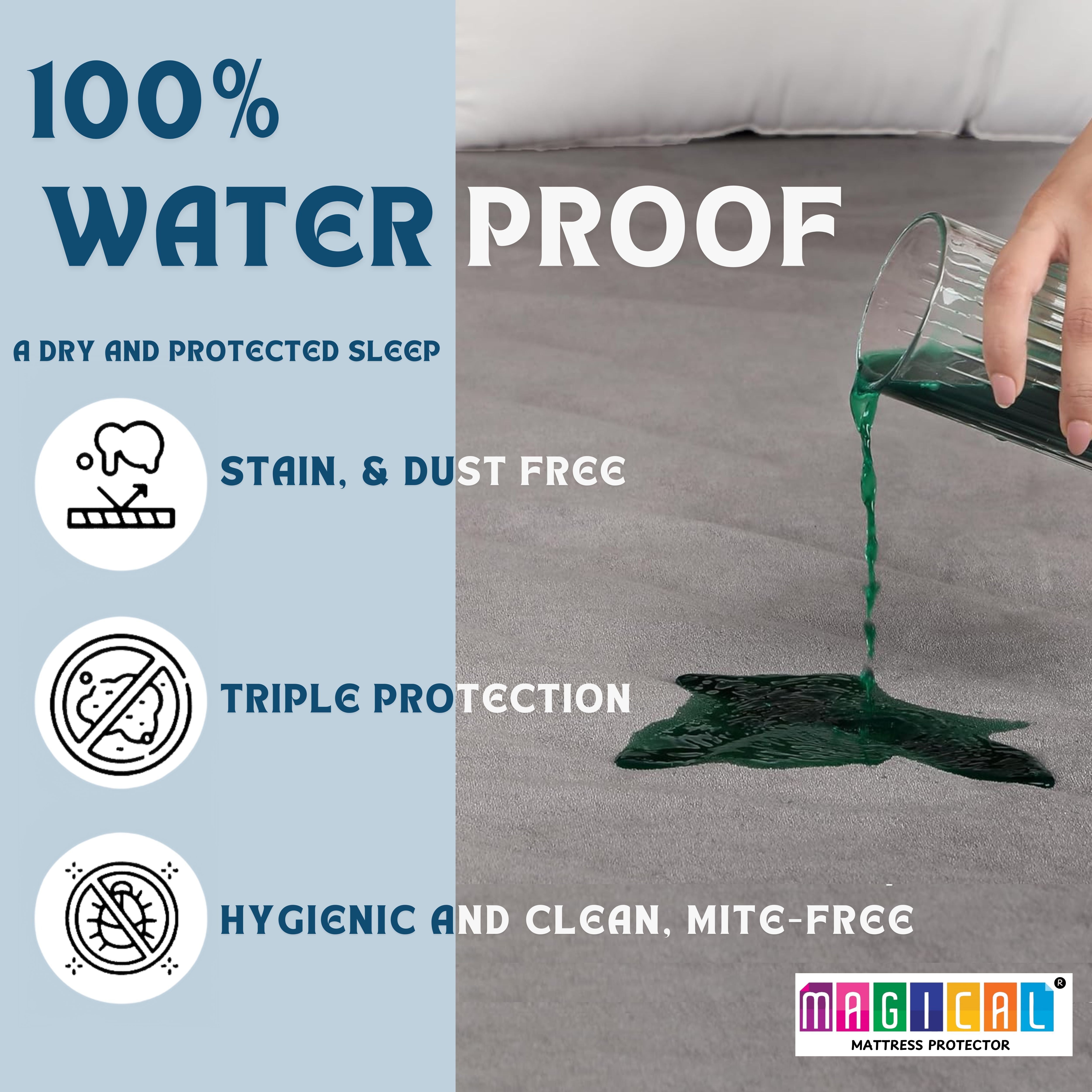 Bed Cover Grey King Mattress Protector