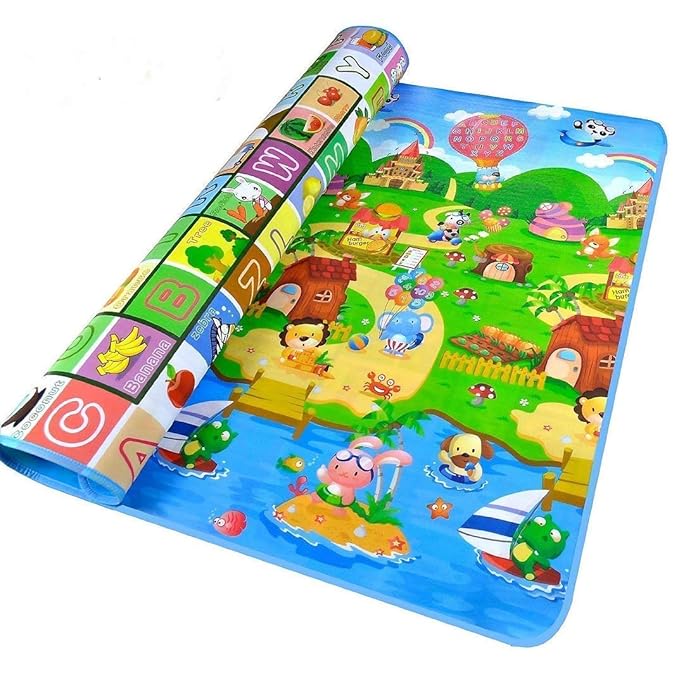 Double Sided Waterproof Baby Playing Mat | 6x4 Feet (1 Pc)